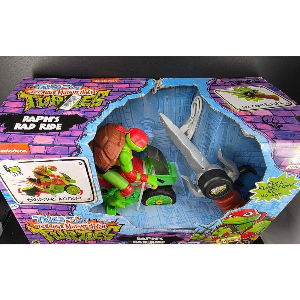 Teenage Mutant Ninja Turtles Tales Remote-Control Raphs Rad Ride Toy 2.4GHz